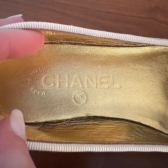 CHANEL Never Worn Leather Ballet Flats 36.5 US 6.5 - Picture 2 of 10